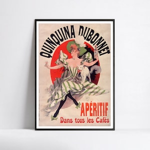 Cartel art nouveau - Cartel francés vintage - Cartel publicitario - Quinquina Dubonnet