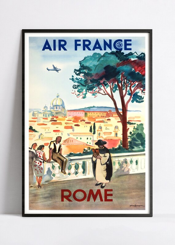 Vintage Air France Poster - Airline Poster Print - A3, A2, A1, A0