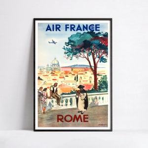 Manifesto vintage Air France - stampa di manifesto di una compagnia aerea - A3, A2, A1, A0, 24x36 pollici, 50x70 cm ... - Manifesto artistico da parete - Manifesto pubblicitario