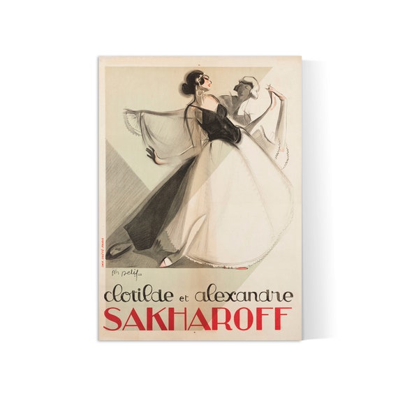 Large HD Poster - Vintage French Advertising Poster - Clotilde and Alexandre Sakharoff - Etsy Large HD Poster - Vintage French Advertising Poster - Clotilde and Alexandre Sakharoff - Etsy