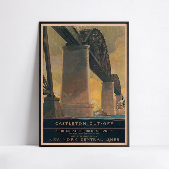 Vintage Poster - New York Central Lines - Travel Poster - A2