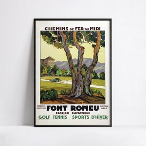 Cartel publicitario - Anuncios de viajes - Póster 40x60, 50x70, 60x90, 70x100, A3, A2, A1, A0, 12x18, 20x30, 24x36 impresión - Cartel francés vintage