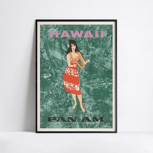 Poster HD - A3, A2, A1, A0, 24x36 pollici, 50x70 cm ... - Poster Pan Am - Hawaii Pan American - Poster aereo d'epoca