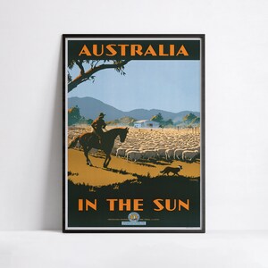 Werbeplakat - Reise Ads - Poster 40x60, 50x70, 60x90, 70x100, A3, A2, A1, A0, 12x18, 20x30, 24x36 druck - Australien Reise Poster