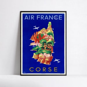 Vintage Air France Poster - Airline Poster - A3, A2, A1, A0, 24x36in, 50x70cm ...- Wand Kunst Poster - Werbeposter - Ästhetisches Poster