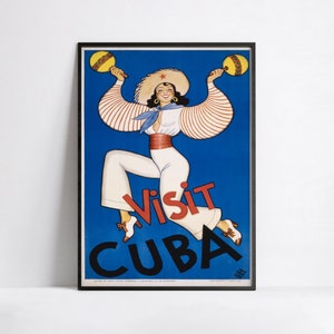 Werbeplakat - Reiseanzeigen - Poster 40x60, 50x70, 60x90, 70x100, A3, A2, A1, A0, 12x18, 20x30, 24x36 Druck - Kuba Reiseplakat