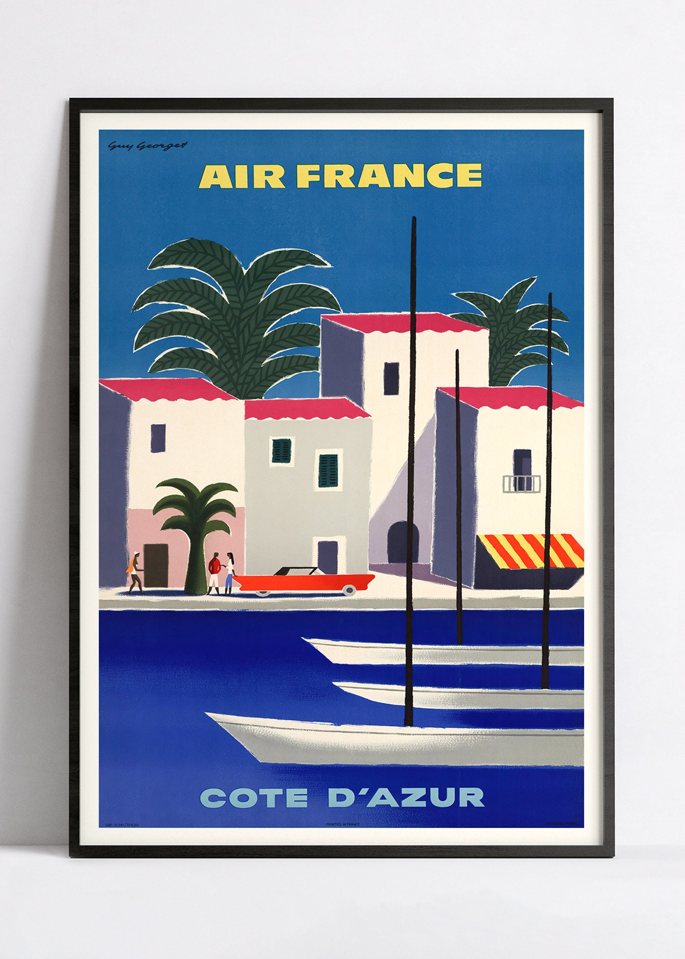 Vintage Air France Poster Airline Poster French Riviera - Etsy UK