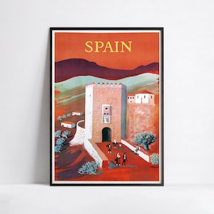 Werbeplakat - Reise Ads - Poster 40x60, 50x70, 60x90, 70x100, A3, A2, A1, A0, 12x18, 20x30, 24x36 Druck - Spanien Reise Poster