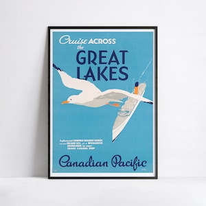 Werbeplakat - Reise Ads - Poster 40x60, 50x70, 60x90, 70x100, A3, A2, A1, A0, 12x18, 20x30, 24x36 Druck - Vintage Canada Poster