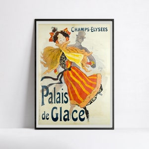 Großes HD Poster - Vintage französisches Werbeplakat - Palast des Glaces