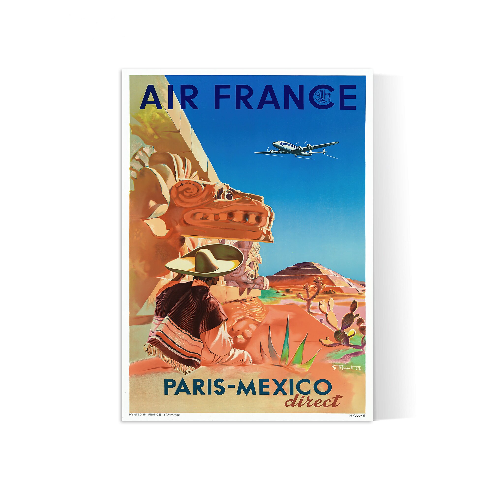 Vintage Air France Poster - Airline Poster - A3, A2, A1, A0