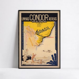 Werbeplakat - Reise Ads - Poster 40x60, 50x70, 60x90, 70x100, A3, A2, A1, A0, 12x18, 20x30, 24x36 Druck - Brasilien Reise Poster