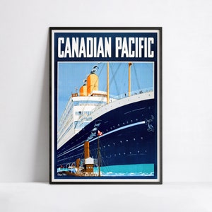 Vintage maritimes plakat - Kreuzfahrtplakat - Reiseplakat - A3, A2, A1, A0, 24x36in, 50x70cm ... - Wandkunstplakat - Werbeplakat