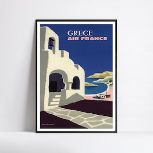 Vintage Air France Poster – Airline Poster – A3, A2, A1, A0, 24x36in, 50x70cm… – Wand Kunst Poster – Werbeposter – Ästhetisches Poster