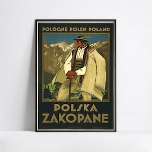 Werbeplakat - Reiseanzeigen - Poster 40x60, 50x70, 60x90, 70x100, A3, A2, A1, A0, 12x18, 20x30, 24x36 druck - Vintage Polen Plakat