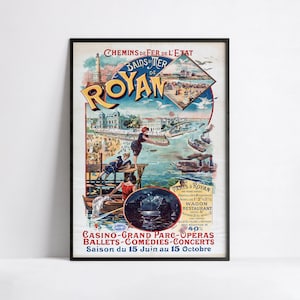 Cartel publicitario - Anuncios de viajes - Póster 40x60, 50x70, 60x90, 70x100, A3, A2, A1, A0, 12x18, 20x30, 24x36 impresión - Cartel de viaje a Francia
