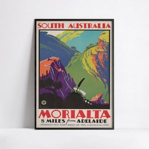 Cartel publicitario - Anuncios de viajes - Póster 40x60, 50x70, 60x90, 70x100, A3, A2, A1, A0, 12x18, 20x30, 24x36 impresión - cartel de viaje a Australia