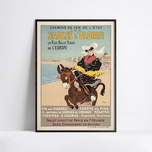 Werbeplakat - Reise Ads - Poster 40x60, 50x70, 60x90, 70x100, A3, A2, A1, A0, 12x18, 20x30, 24x36 druck - Frankreich Reise Poster
