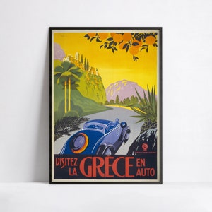 Cartel publicitario - Anuncios de viajes - Póster 40x60, 50x70, 60x90, 70x100, A3, A2, A1, A0, 12x18, 20x30, 24x36 impresión - Cartel de viaje a Grecia