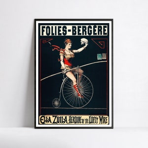 Großes HD Poster - Vintage französisches Werbeplakat - Folies-Bergère