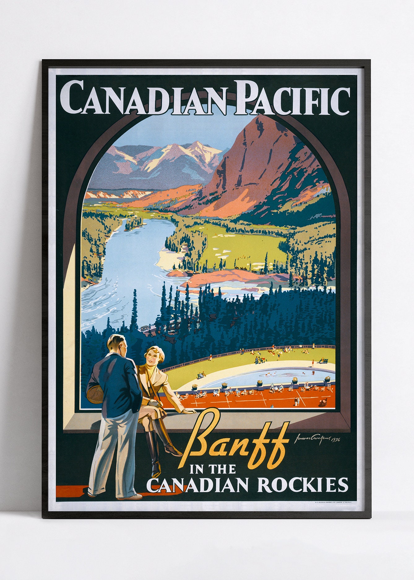 ラフィー　ツアーポスター Vintage Travel Poster - Banff Canadian Pacific Railway - Canadian
