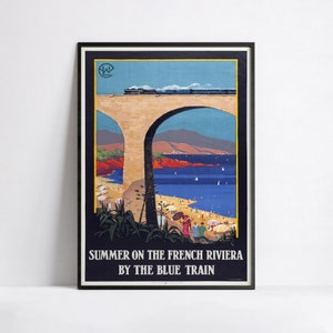 Cartel publicitario - Anuncios de viajes - Póster 40x60, 50x70, 60x90, 70x100, A3, A2, A1, A0, 12x18, 20x30, 24x36 impresión - Cartel francés vintage