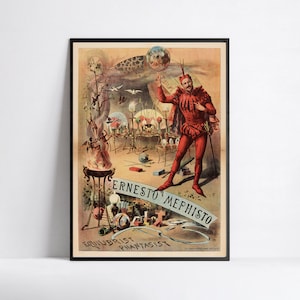 Großes HD Poster - Vintage französisches Werbeplakat - Ernesto Mephisto