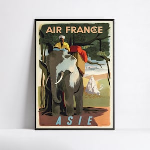 Vintage Air France Plakat - Airline Plakat - A3, A2, A1, A0, 24x36zoll, 50x70 cm ...- Wand Kunst Plakat - Werbeplakat - Ästhetisches Plakat