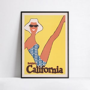 Werbeplakat - Reise Ads - Poster 40x60, 50x70, 60x90, 70x100, A3, A2, A1, A0, 12x18, 20x30, 24x36 Druck - Vintage California Poster
