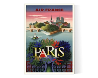 エールフランス　アンティークポスター エールフランス 日本 1960年代 アメリカ ヴィンテージ 雑誌 広告 額付