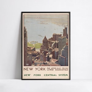 Vintage Eisenbahn Plakat - New York Central System - Retro Reise - A3, A2, A1, A0, 24x36in, 50x70cm ...- Wand Kunst Plakat - Werbeplakat
