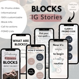 BODi Blocks | Social Media Stories | Editable Templates | Ready-to-post | Monthly | Challenge Group | BOD Group | 2024