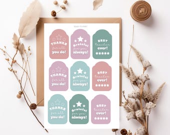 Etiqueta de regalo editable para profesores (imprimible) / Agradecimiento a los profesores / Gracias a los profesores / Regalo de fin de año para profesores / Descarga instantánea / Canva