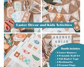 Imprimibles de Pascua para niños / Actividades fáciles, decoración y manualidades (descarga digital)