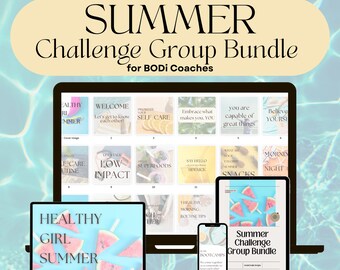 Verano para Chicas Saludables / Guía de Grupos de Desafío / Junio / Julio / Agosto / Socios de BODi / Tema de verano / Entrenadores de Beachbody