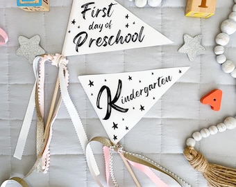 Banderín de regreso a clases: accesorio fotográfico para el primer día (descarga digital)