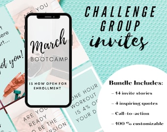 March Challenge Group Invites for BODi Partners| IG Stories | Editable | Multi Program | Coach Content | Beachbody Coach