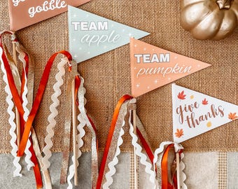 Banderín de Acción de Gracias: accesorio fotográfico festivo (descarga digital)