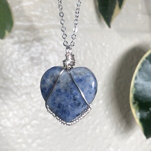 Sodalite heart pendant