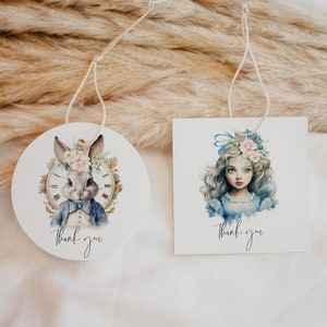 Alice In Wonderland Favors - Alice In Wonderland Decorations - Alice In Wonderland Tea Party - EDITABLE DIGITAL DOWNLOAD