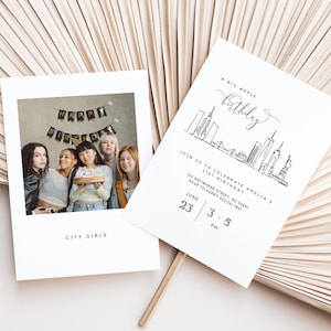 New York City Invitation Template - The Big Apple Invitation - Bachelorette Party - Editable Template with New York Theme | DIGITAL DOWNLOAD