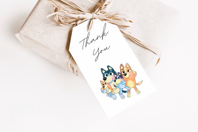 Bluey Birthday Favor Tags Bluey Invitation Digital Easy to Etsy Israel