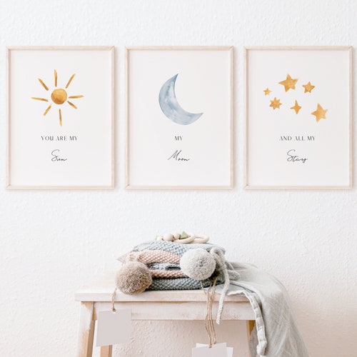 You Are My Sun My Moon and All My Stars Nursery Prints Boho - Etsy