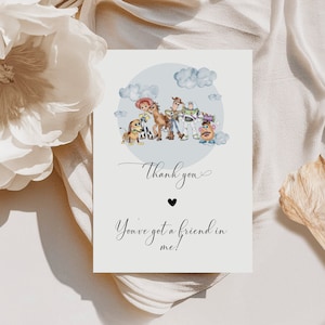Toy Story Thank You Card - Toy Story Baby Shower - Toy Story Birthday Decoration - Toy Story Birthday Invitation - EDITABLE DIGITAL DOWNLOAD