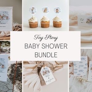 Toy Story Baby Shower Invitation Bundle - It's a Boy Story Bundle - Boy Story Baby Shower - Toy Story Decoration - EDITABLE DIGITAL DOWNLOAD