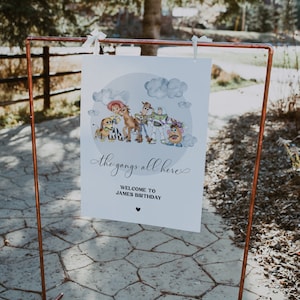 Toy Story Welcome Sign - Toy Story Backdrop - Toy Story Birthday Decoration - Toy Story Birthday Invitation - EDITABLE DIGITAL DOWNLOAD