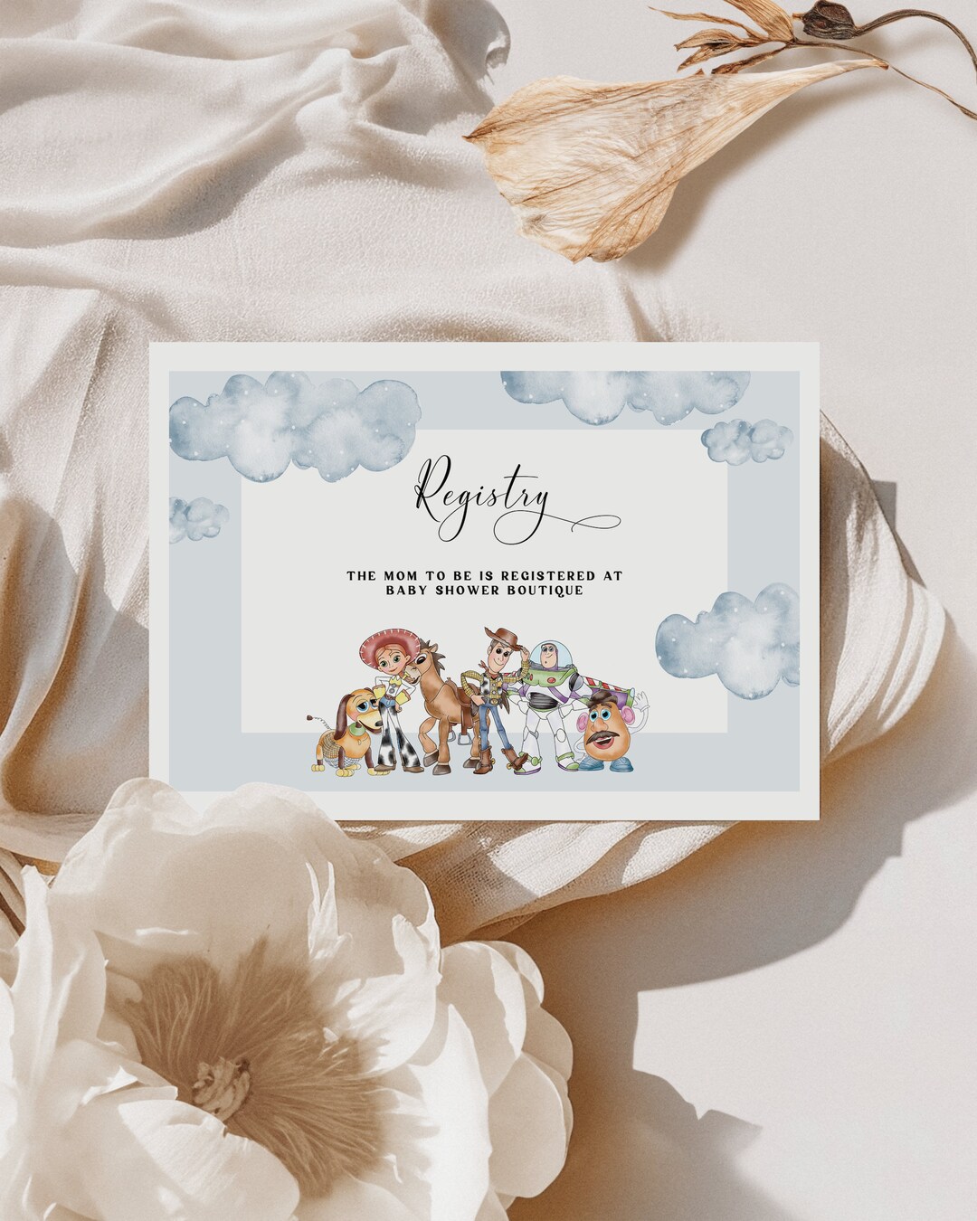 Toy Story Baby Shower Invitation Registry Card It's a Etsy