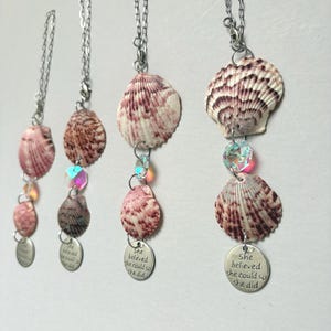 Car Charm Suncatcher Natural Shell Essential Oil Diffuser Eco Friendly Sustainable Gift New Auto Encouragement Quote Nature Gift Friend
