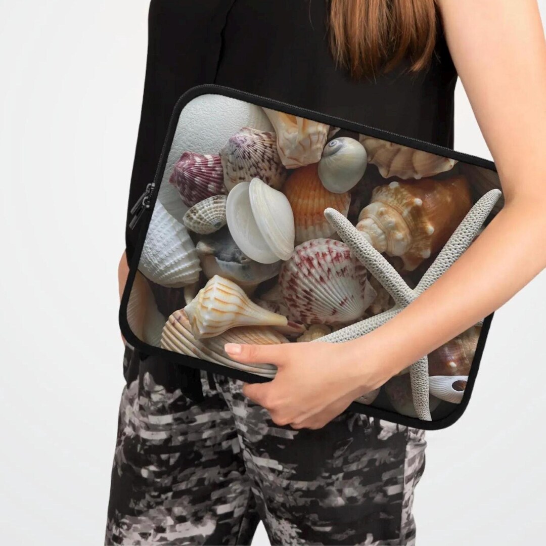 Laptop Cover Seashell Photograph Protective Sleeve Tech Gift for Beach ...