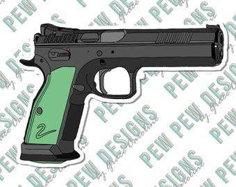 CZ Shadow Green Vinyl Sticker